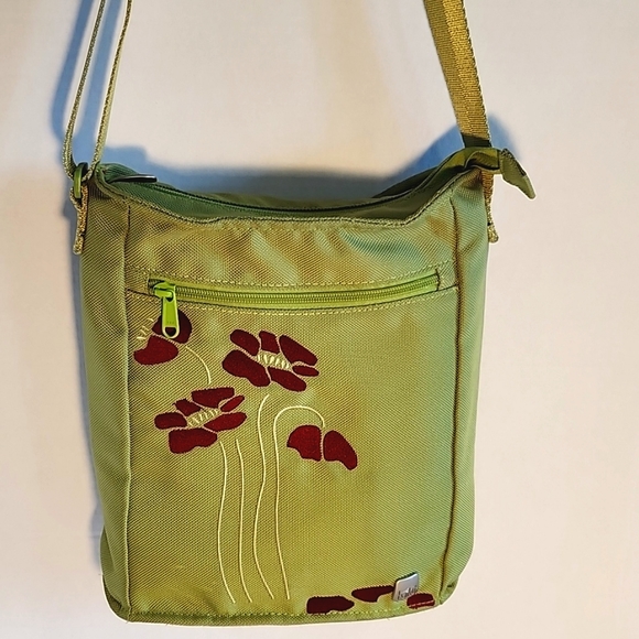 Haiku Bags Haiku Light Green With Floral Pattern Crossbody Bag
